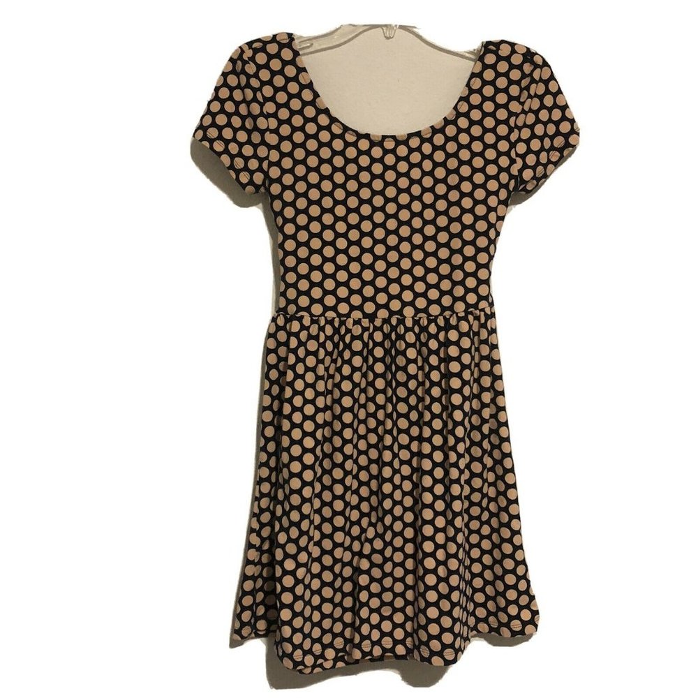 Forever 21 Navy Blue Pink Polka Dot dress Medium